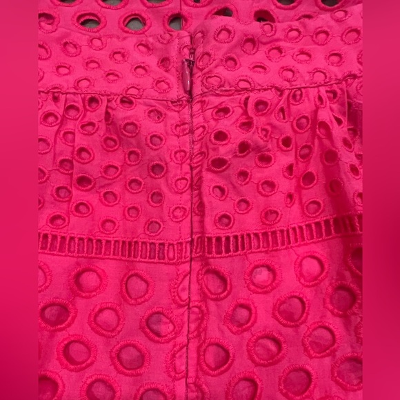 Ann Taylor LOFT Coral Eyelet Knee-Length 100% Cotton Skirt Size 6 - Picture 3 of 6